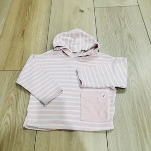 Easy peasy sweater pink and white stripes